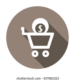 Business  icon,  isolated. Flat  design.