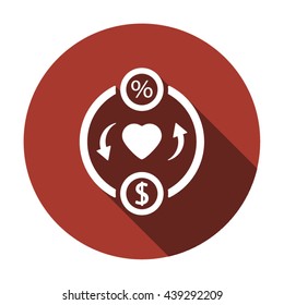 Business  icon,  isolated. Flat  design.