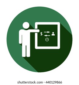 Business icon,  isolated. Flat  design.