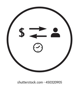 Business    icon,  isolated. Flat  design.