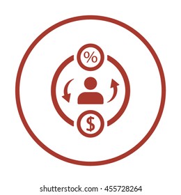 Business    icon,  isolated. Flat  design.