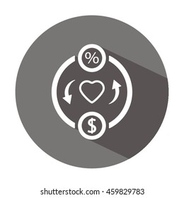 Business    icon,  isolated. Flat  design.