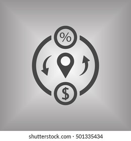 Business    icon,  isolated. Flat  design.
