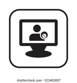  Business  icon, isolated. Flat design. 