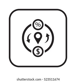  Business   icon, isolated. Flat  design. 