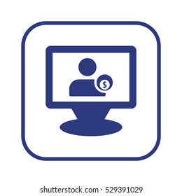  Business  icon, isolated. Flat design. 