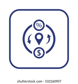  Business   icon, isolated. Flat  design. 