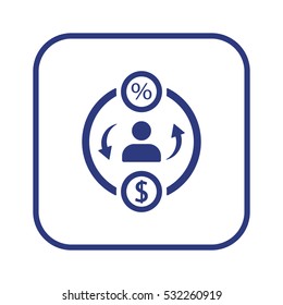  Business   icon, isolated. Flat  design. 