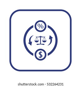  Business  icon, isolated. Flat  design. 