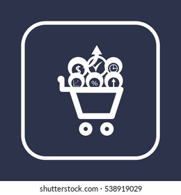  Business  icon, isolated. Flat design. 