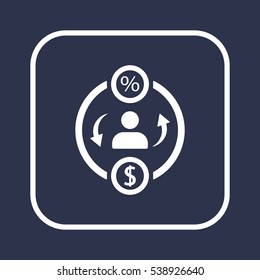  Business   icon, isolated. Flat  design. 