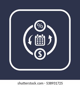  Business  icon, isolated. Flat  design. 