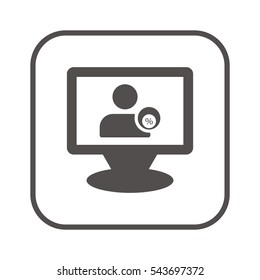  Business  icon, isolated. Flat design. 