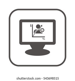  Business  icon, isolated. Flat  design. 