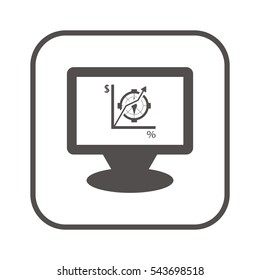  Business  icon, isolated. Flat  design. 