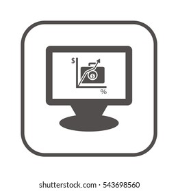  Business  icon, isolated. Flat  design. 