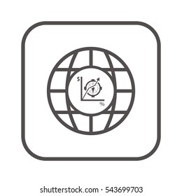 Business   icon, isolated. Flat  design. 