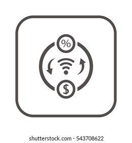  Business  icon, isolated. Flat  design. 