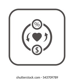  Business  icon, isolated. Flat  design. 