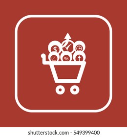  Business  icon, isolated. Flat design. 
