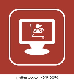  Business  icon, isolated. Flat  design. 