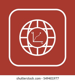  Business   icon, isolated. Flat  design. 