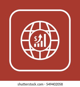  Business   icon, isolated. Flat  design. 