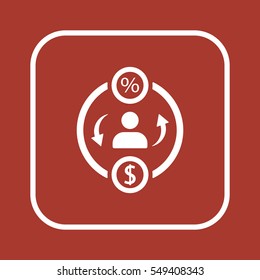 Business   icon, isolated. Flat  design. 