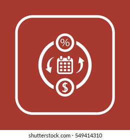  Business  icon, isolated. Flat  design. 