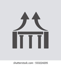  Business icon, isolated. Flat design. 