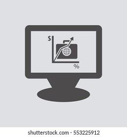  Business  icon, isolated. Flat  design. 