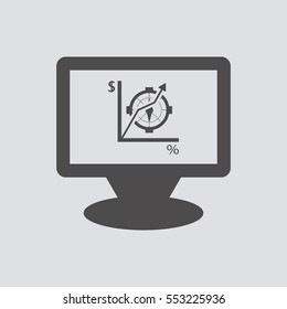  Business  icon, isolated. Flat  design. 