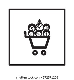  Business  icon, isolated. Flat design. 