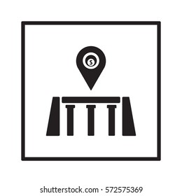  Business   icon, isolated. Flat  design. 
