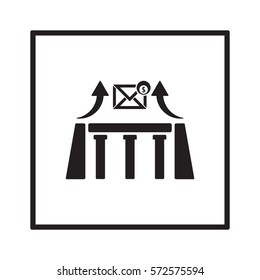  Business   icon, isolated. Flat  design. 