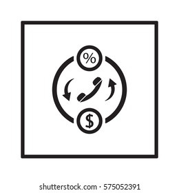  Business   icon, isolated. Flat  design. 
