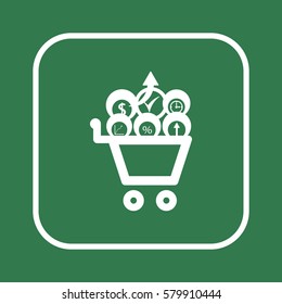  Business  icon, isolated. Flat design. 