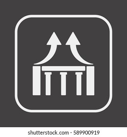  Business   icon, isolated. Flat design. 
