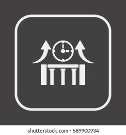  Business   icon, isolated. Flat design. 