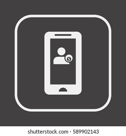  Business  icon, isolated. Flat design. 