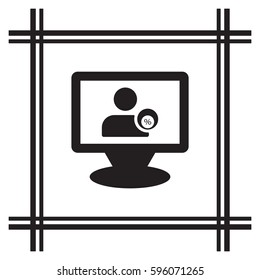  Business  icon, isolated. Flat design. 