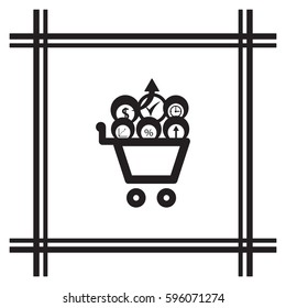  Business  icon, isolated. Flat design. 