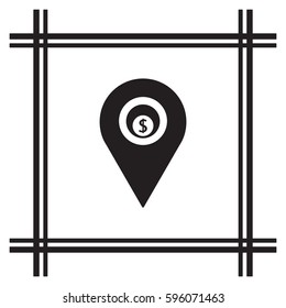  Business  icon, isolated. Flat design. 