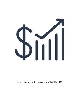 Business icon. Isolated profit and business icon line style. Premium quality vector symbol drawing concept for your logo web mobile app UI design.