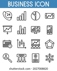 Business Icon with Line Style