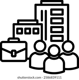 Business Icon Line Vector Illustration