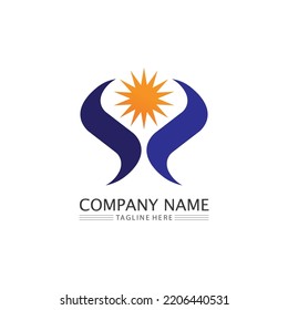 Gráfico vectorial de diseño de iconos y logotipos de empresas 