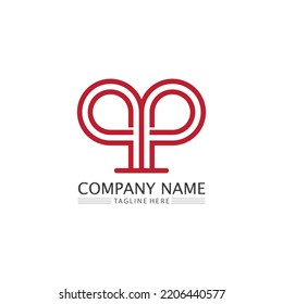 Unternehmenssymbole und Logo-Design, Vektorgrafik 