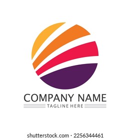 Gráfico vectorial de diseño de iconos y logotipos de empresas 