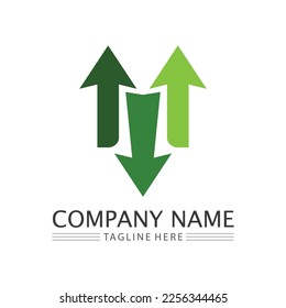 Unternehmenssymbole und Logo-Design, Vektorgrafik 